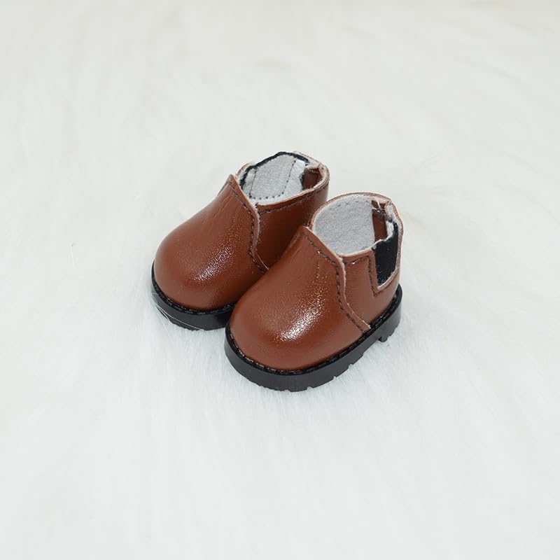 Jojedomo Compatible with Labubu Doll Shoes for 17cm Doll,Shoes Used for Labubu Accessories (X-Brown) - Image 2